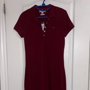 Tommy Hilfiger Maroon Polo Dress
